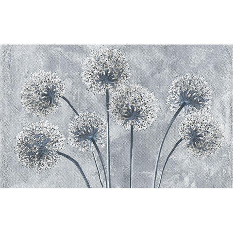 Blue Onion Flowers Gold Ornate Wood Framed Art Print with Double Matting by Sommers, Mindy