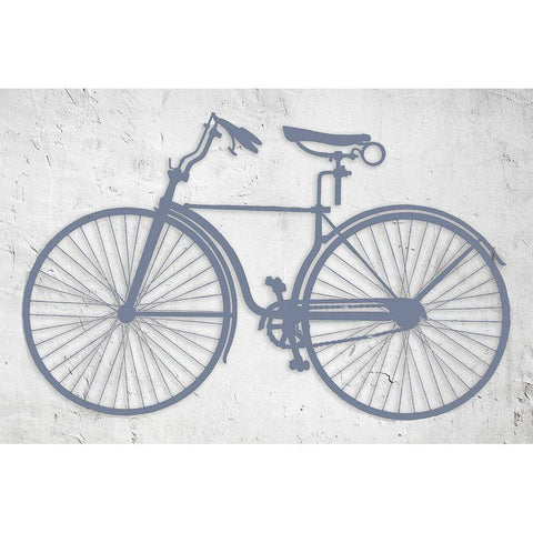 Blue Bike White Modern Wood Framed Art Print by Sommers, Mindy