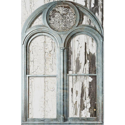 Cerulean Window White Modern Wood Framed Art Print by Sommers, Mindy