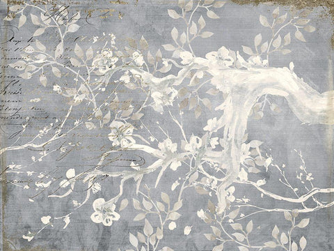 Kyoto Spring White Modern Wood Framed Art Print with Double Matting by Sommers, Mindy