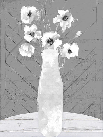 Vase Black Ornate Wood Framed Art Print with Double Matting by Sommers, Mindy