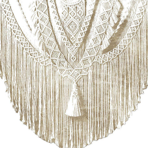 MacramÃ© White Modern Wood Framed Art Print by Sommers, Mindy