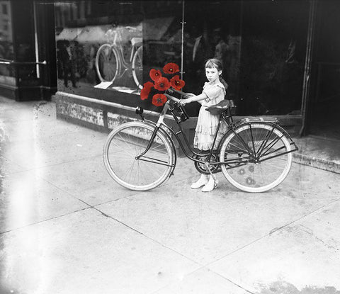 Poppy Girl Black Ornate Wood Framed Art Print with Double Matting by Sommers, Mindy