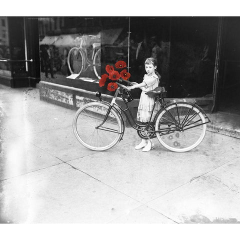 Poppy Girl White Modern Wood Framed Art Print by Sommers, Mindy