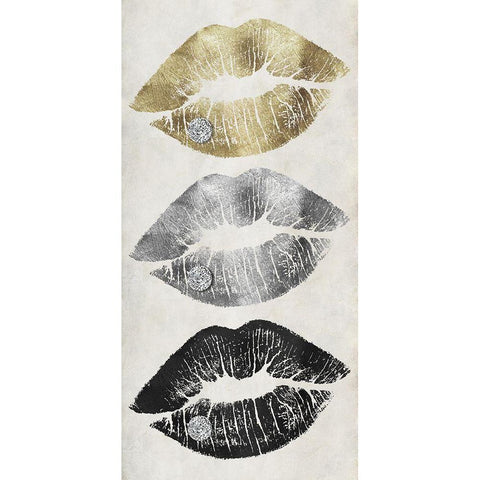 Hollywood Kisses Black Modern Wood Framed Art Print by Sommers, Mindy