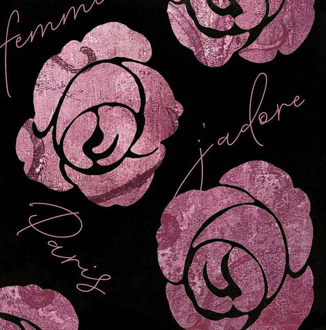 Parisian Roses White Modern Wood Framed Art Print with Double Matting by Sommers, Mindy