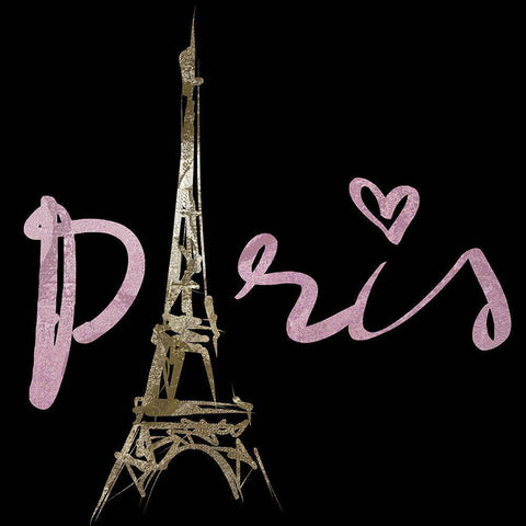 Paris Love White Modern Wood Framed Art Print by Sommers, Mindy