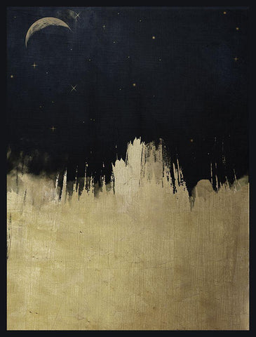 Painted Night White Modern Wood Framed Art Print with Double Matting by Sommers, Mindy