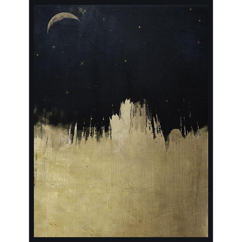 Painted Night Black Modern Wood Framed Art Print with Double Matting by Sommers, Mindy