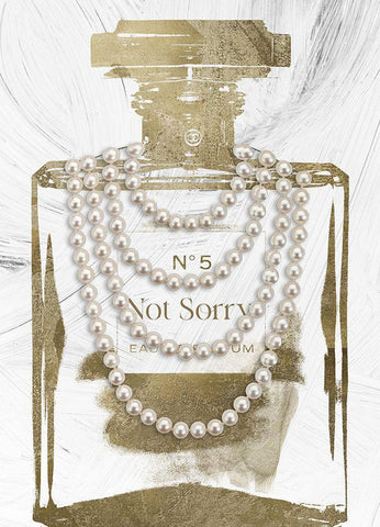 Not Sorry Parfum White Modern Wood Framed Art Print with Double Matting by Sommers, Mindy