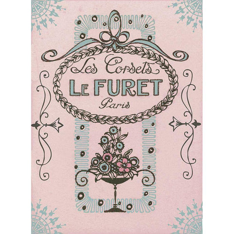 Les Corsets Black Modern Wood Framed Art Print with Double Matting by Sommers, Mindy