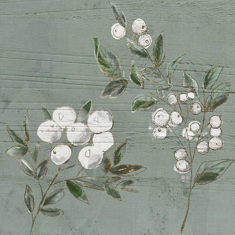 Berrywood White Modern Wood Framed Art Print by Sommers, Mindy