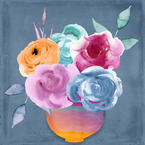 Flower Candy II Black Modern Wood Framed Art Print with Double Matting by Sommers, Mindy