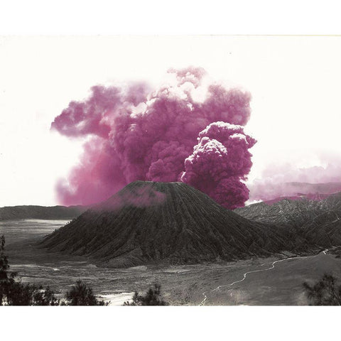 Eruption Black Modern Wood Framed Art Print with Double Matting by Sommers, Mindy