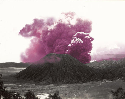 Eruption White Modern Wood Framed Art Print with Double Matting by Sommers, Mindy