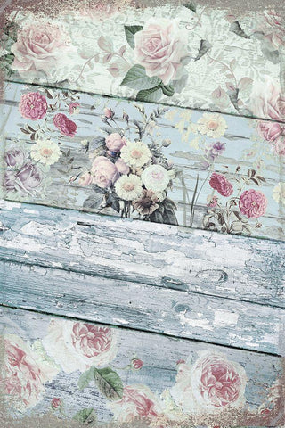 Villa Rosa Black Ornate Wood Framed Art Print with Double Matting by Sommers, Mindy