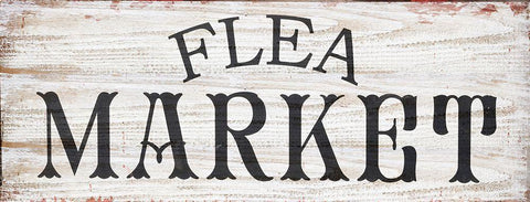 Flea Market White Modern Wood Framed Art Print with Double Matting by Sommers, Mindy