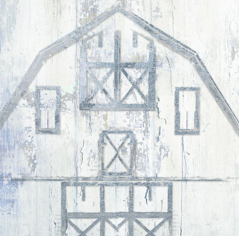 Country Barn Black Ornate Wood Framed Art Print with Double Matting by Sommers, Mindy