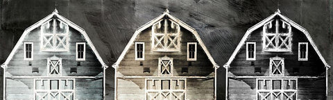 Old Barn Road Black Ornate Wood Framed Art Print with Double Matting by Sommers, Mindy