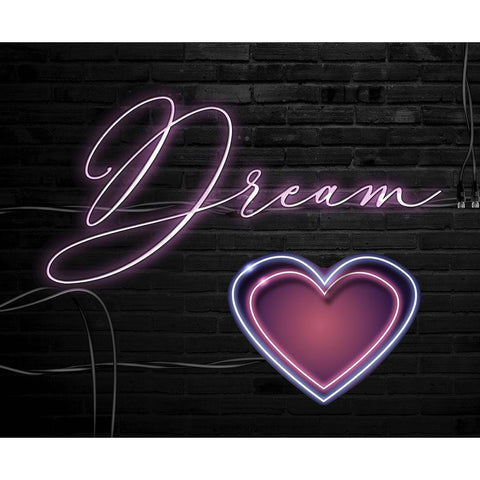 Neon Dream Black Modern Wood Framed Art Print by Sommers, Mindy