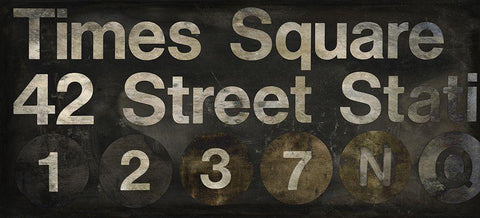 Time Square White Modern Wood Framed Art Print with Double Matting by Sommers, Mindy