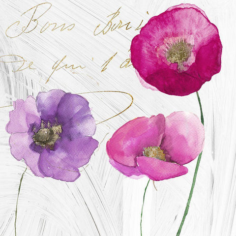 Le Jardin I Black Modern Wood Framed Art Print with Double Matting by Sommers, Mindy