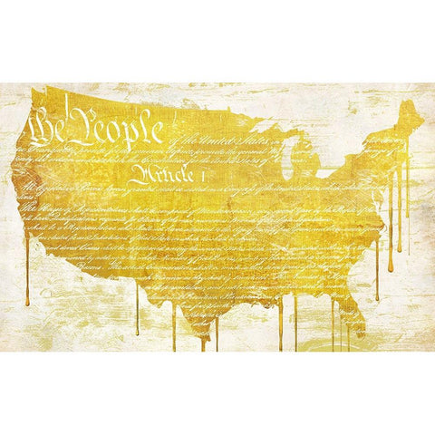 American Dream II Gold Ornate Wood Framed Art Print with Double Matting by Sommers, Mindy