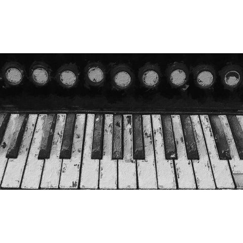 Piano II Black Modern Wood Framed Art Print by Sommers, Mindy