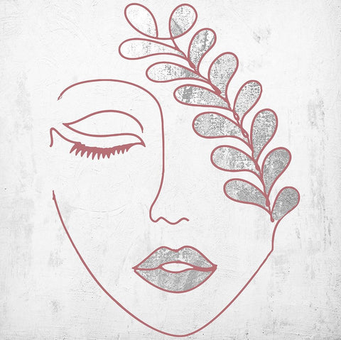 Nature Girl White Modern Wood Framed Art Print with Double Matting by Sommers, Mindy