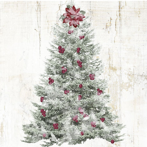 Tree II White Modern Wood Framed Art Print with Double Matting by Sommers, Mindy