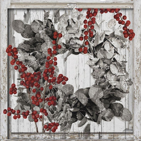 Silver Wreath Gold Ornate Wood Framed Art Print with Double Matting by Sommers, Mindy