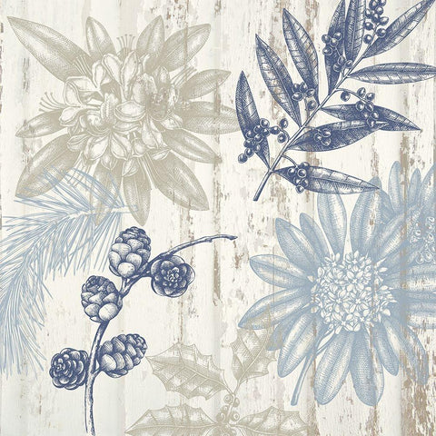 Blues and Grays Black Modern Wood Framed Art Print with Double Matting by Sommers, Mindy