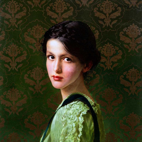 Paolina Clelia Silvia Bondi White Modern Wood Framed Art Print by Corcos, Vittorio Matteo