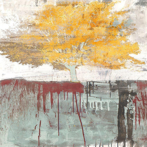 Sign of a Tree White Modern Wood Framed Art Print by Alex, Blanco