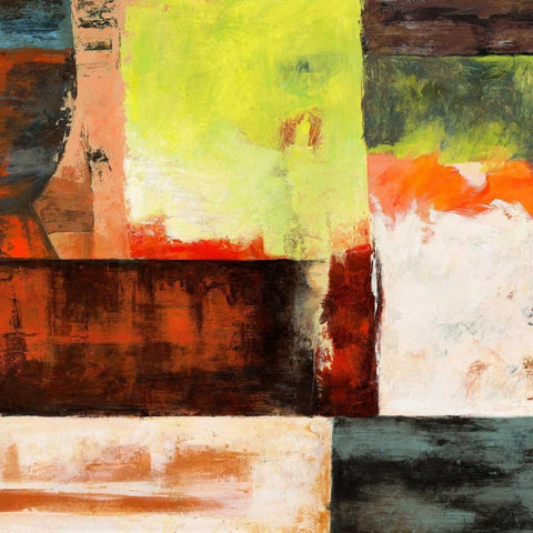 Jungle II Black Modern Wood Framed Art Print with Double Matting by Aprile, Alessio