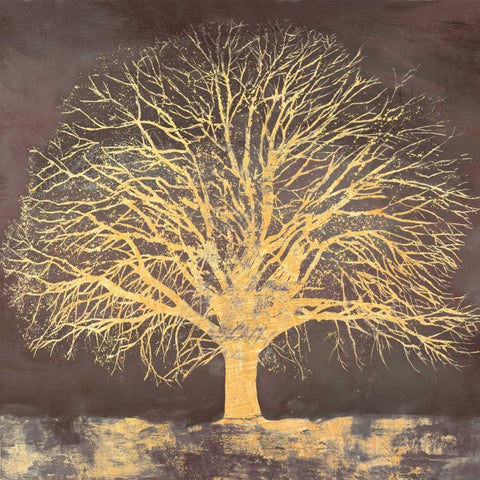 Golden Oak Black Modern Wood Framed Art Print with Double Matting by Aprile, Alessio