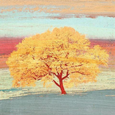 Treescape 2 (detail) Gold Ornate Wood Framed Art Print with Double Matting by Alessio, Aprile