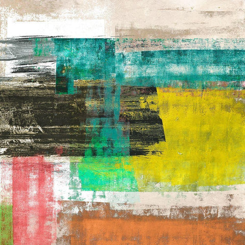 Actuality II White Modern Wood Framed Art Print with Double Matting by Alessio, Aprile