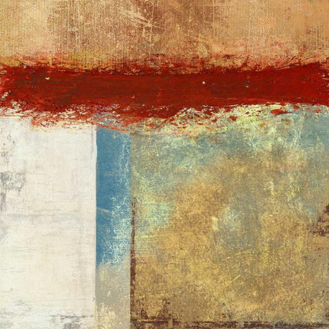 Direction II White Modern Wood Framed Art Print with Double Matting by Aprile, Alessio