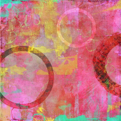 Circle Carnival I Gold Ornate Wood Framed Art Print with Double Matting by King, Amber