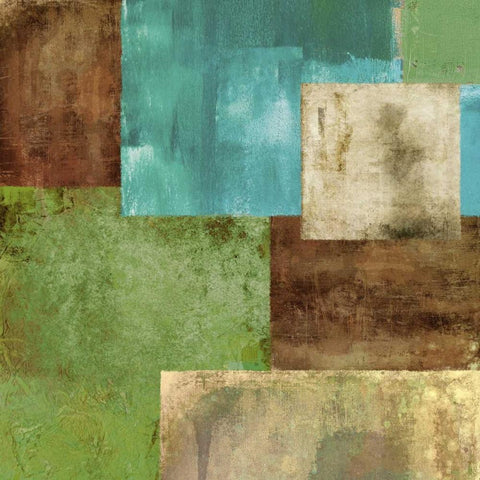 The River I White Modern Wood Framed Art Print with Double Matting by Baron, Alphonse