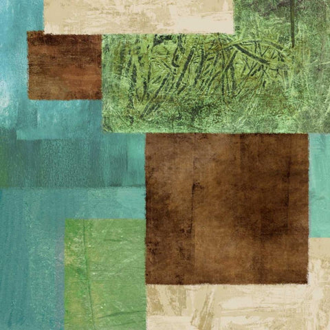 The River II Black Modern Wood Framed Art Print by Baron, Alphonse