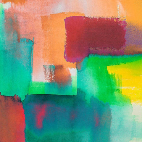 Rumble in the Jungle II White Modern Wood Framed Art Print with Double Matting by Asia, Rivieri