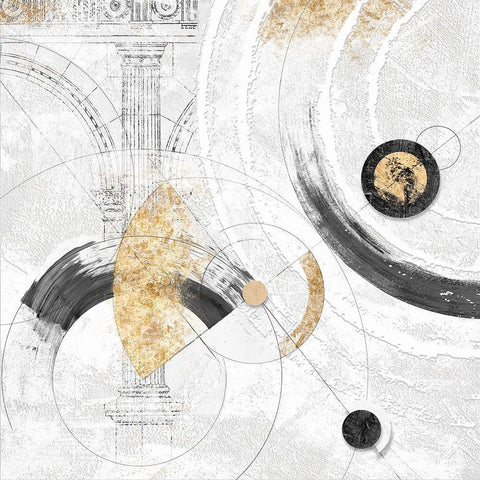 Orbite stellari Black Modern Wood Framed Art Print by Armenti, Arturo