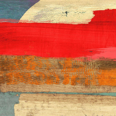 Moon Rising from the Crimson Sky I Black Modern Wood Framed Art Print with Double Matting by Leonardo, Bacci