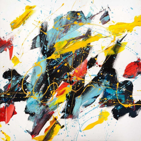 Caprice II Black Modern Wood Framed Art Print with Double Matting by Ferri, Bob