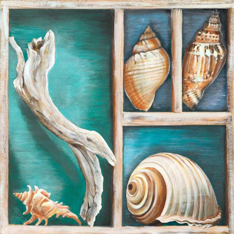 Collection of Memories I White Modern Wood Framed Art Print with Double Matting by Broome, Ted