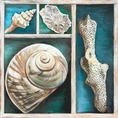 Collection of Memories V White Modern Wood Framed Art Print by Broome, Ted