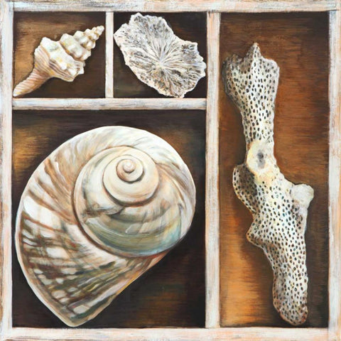 From the Ocean IV White Modern Wood Framed Art Print with Double Matting by Broome, Ted