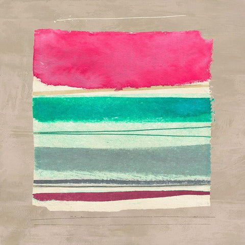 Sylvia I White Modern Wood Framed Art Print with Double Matting by Viola, Bertel